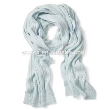 PK17ST182 cashmere wool blend cable knit scarf